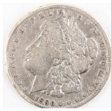Coin 1890-CC Morgan Silver Dollar in Very Good