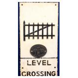 UK RR "Level Crossing" Sign & RR Repair Plaque