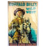 Antique Buffalo Bill Sells Floto Circus Sign