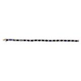 Jewelry 10kt Yellow Gold Sapphire Tennis Bracelet