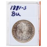 Coin 1881-S  Morgan Silver Dollar Brilliant Unc.