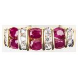 Jewelry 14kt Yellow Gold Ruby Cocktail Ring