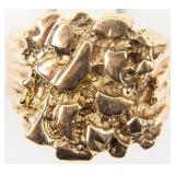 Jewelry 14kt Yellow Gold Nugget Men