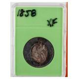 Coin 1858 Seated Liberty Half Dollar XF