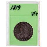 Coin 1819 Capped Bust Half Dollar VF+