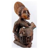 Art Antique African Yoruba Female Wood Sculpture