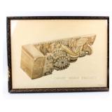Vintage Architectural Drawing  Indian Bracket
