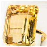 Jewelry 18kt Yellow Gold Citrine Cocktail Ring