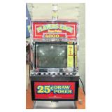 25 Cent Video Poker Slot Machine & Cabinet