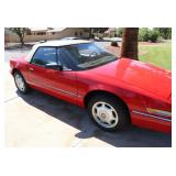 1991 Red Buick Reatta Convertible Car