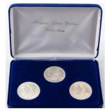 Coin 3 Morgan Silver $ 1879-S, 1880-S & 1881-S BU