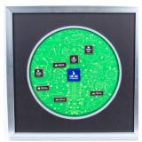 Ltd Edition Framed Disney Trade Pins Park Map NIB