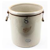 Large 8 Gallon Red Wing Salt Glazed Crock