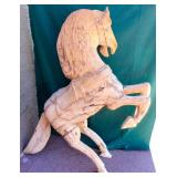 Vintage 48" Carved Wood Horse Statue