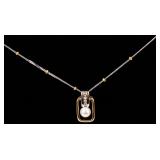 Jewelry 14kt Yellow & White Gold Pearl Necklace