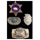 Assorted Police Badges 4 Pieces.