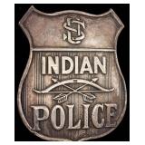 U.S. Indian Police Badge Coin Silver Nice!