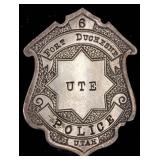 Fort Duchesne UTE Police Utah Badge  Coin Silver