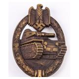 Wehrmacht Tank Battle Badge - Brass