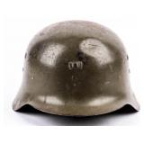 Unknown Military Helmet with Leather Liner