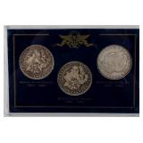 Coin 3 Morgan Silver Dollars1881-O, 1896-O, 1901-O