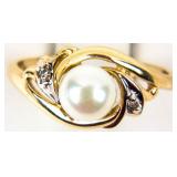 Jewelry 14kt Yellow Gold Pearl Ring