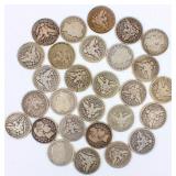 Coin (28) Assorted Barber Quarters 1890