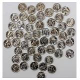 Coin (50) Brilliant Unc. Mercury Dimes