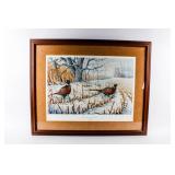 Art-Winter Feeders-Ringneck Pheasants Rick Morkel