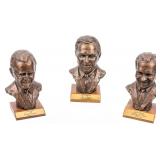 3 Presidential Bust Sculptures