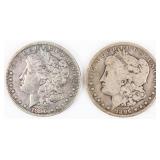 Coin 2 Morgan Silver Dollars 1896-S & 1896-O