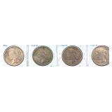 Coin 4 Peace Silver Dollars 1922-P, D & S & 34-D