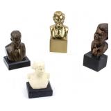 4 Presidential Bust Sculptures