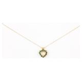 Jewelry 10kt Yellow Gold Diamond Heart Necklace