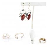 Jewelry Lot of Sterling Silver Earrings & Rings