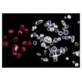 Jewelry Unmounted Ruby & CZ Gemstones