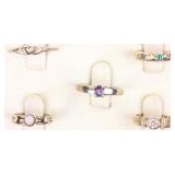 Jewelry Lot of Sterling Silver Rings