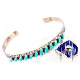 Jewelry Sterling Silver & Turquoise Bracelet +