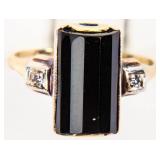 Jewelry 14kt Yellow Gold Onyx Cocktail Ring