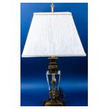 Vintage Stiffel  Brass Lamp with Baccarat Crystal
