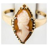 Jewelry 10kt Yellow Gold Cameo Ring