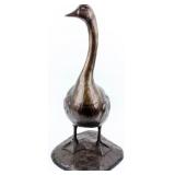 Art-Ltd Ed Vintage Bronze Sculpted Goose Statue