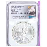 Coin 2016-W United States Silver Eagle NGC MS69