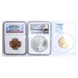 Coin 3 Certified Coins 2016 Eagle & 2 Pres. $
