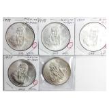 Coin 5 Mexican 100 Peso Silver Coins