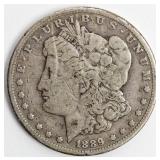 Coin 1889-CC  Morgan Silver Dollar as VG