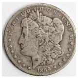 Coin 1889-CC  Morgan Silver Dollar as VG