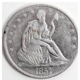 Coin 1857 Seated Liberty Half Dollar "No Motto"