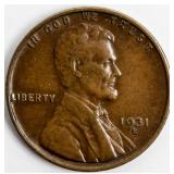 Coin 1931-S Lincoln Cent Uncirculated.  Rare!