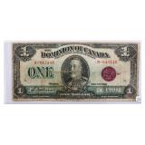 Coin 1923 Canadian Large $1 Paper Note